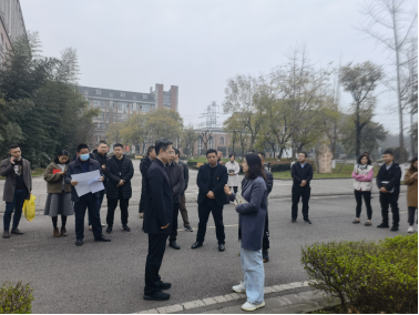新津区区长胡建平到我校调研校区扩建工作